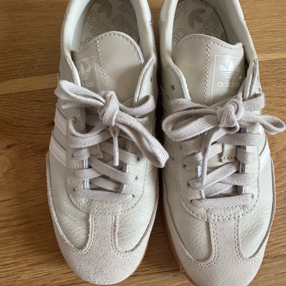 Adidas Sambas Classic Light Grey Suede & Leather Sneakers